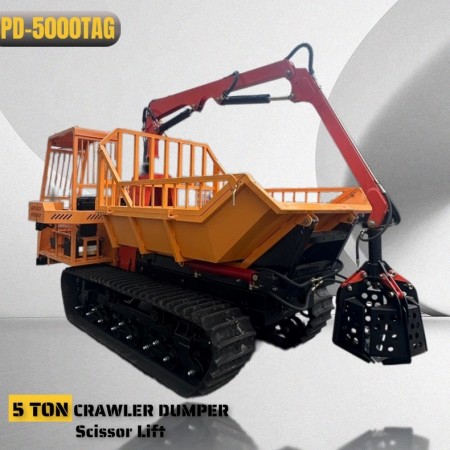 5 Ton Crawler Dumper útrist mei Crane Grab